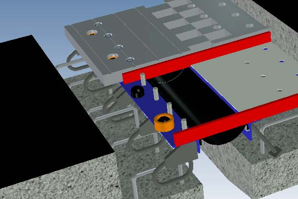 The characteristics of double shaft comb plate expansion device, i.e. comb bridge expansion joint(图1)